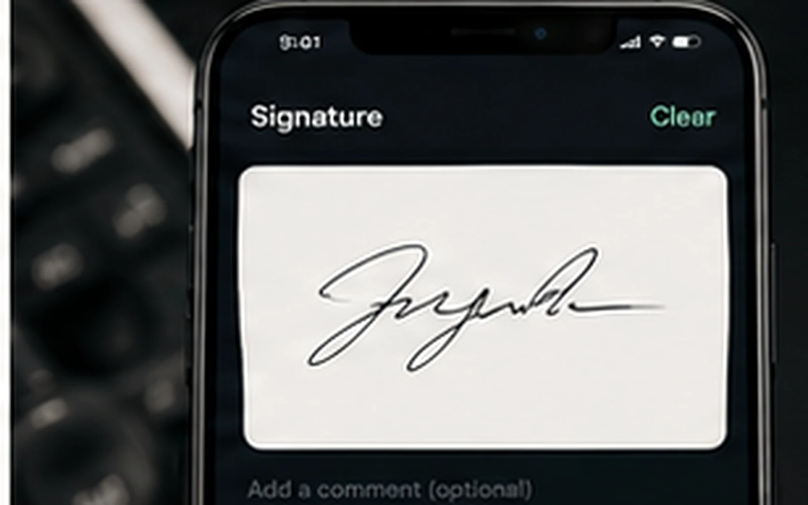 FleetSlate Driver signature screen used to sign and submit a mobile report