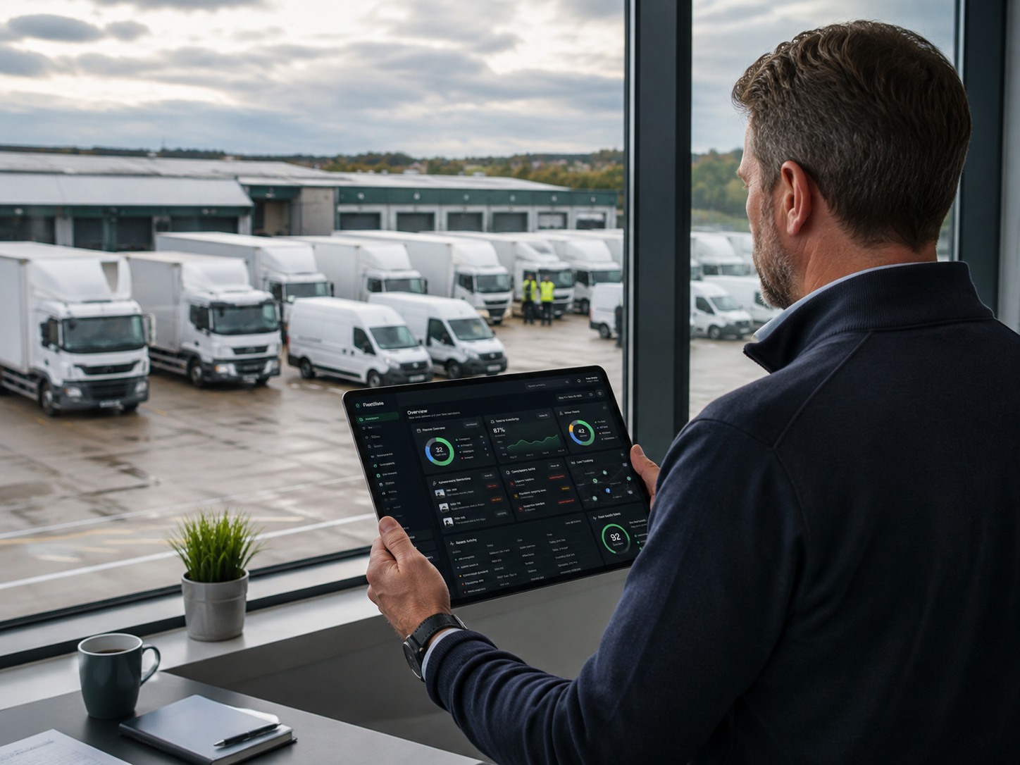 Fleet manager using FleetSlate to oversee a depot fleet